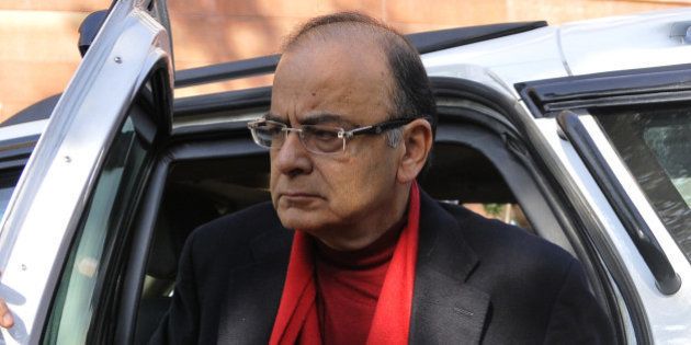 NEW DELHI, INDIA - DECEMBER 16: Finance Minister Arun Jaitley during the winter session of Parliament on December 16, 2015 in New Delhi, India. In a fresh bid to break the logjam on the crucial GST Bill, the government is contemplating holding an all-party meeting soon as it is confident of the support of a larger number of Opposition parties on the issue. (Photo by Vipin Kumar/Hindustan Times via Getty Images)