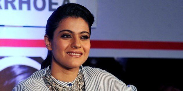 Indian Bollywood actress Kajol Devgn poses as she attends a press conference for the campaign Help A Child Reach 5 in Mumbai on March 19, 2014. AFP PHOTO/STR (Photo credit should read STRDEL/AFP/Getty Images)