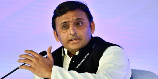 NEW DELHI, INDIA - DECEMBER 4: (Editor's Note: This is an exclusive shoot of Hindustan Times) Uttar Pradesh Chief Minister and Samajwadi Party leader Akhilesh Yadav speaks during a session on the day 1 of Hindustan Times Leadership Summit on December 4, 2015 in New Delhi, India. (Photo by Gurinder Osan/Hindustan Times via Getty Images)