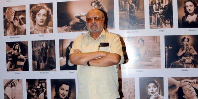 Indian Bollywood filmmaker Shyam Benegal poses as he attends the screening of his documentary film 'The Master Shyam Benegal' written by Khalid Mohamed and produced by Anjum Rizvi, at a function organized by The Asiatic Society of Mumbai and Mumbai Research Centre in Mumbai on March 20, 2014. AFP PHOTO/STR (Photo credit should read STRDEL/AFP/Getty Images)