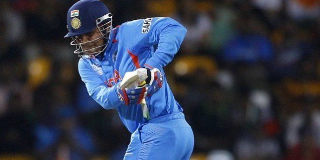 India's batsman Virender Sehwag plays a shot during the ICC Twenty20 Cricket World Cup Super Eight match against South Africa in Colombo, Sri Lanka, Tuesday, Oct. 2, 2012. (AP Photo/Aijaz Rahi)