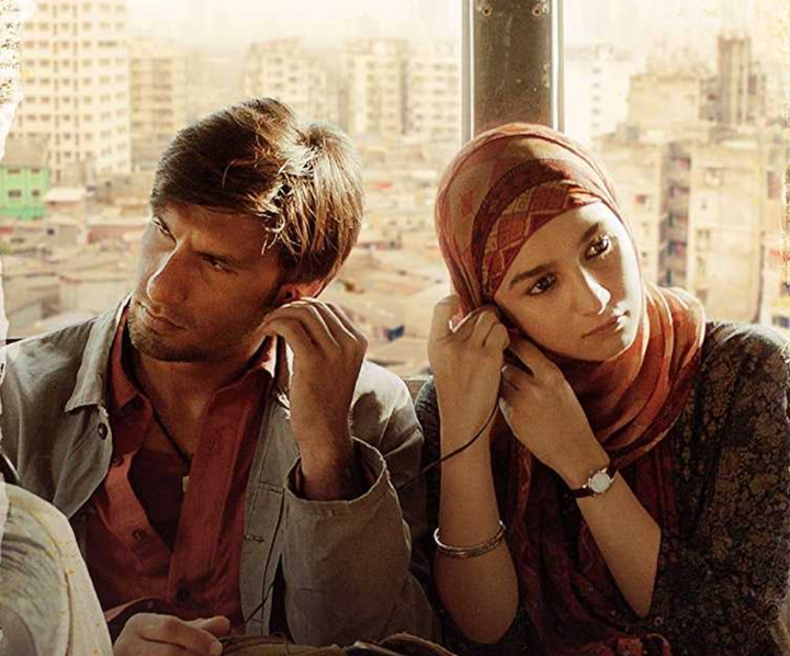 Ranveer Singh and Alia Bhatt in a still from the film.