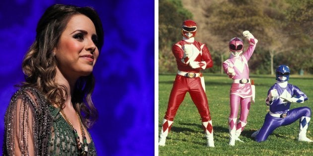 sandy cantando power rangers