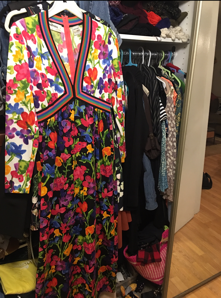 When things stopped fitting on the hangers, I got "creative" (read: messier).