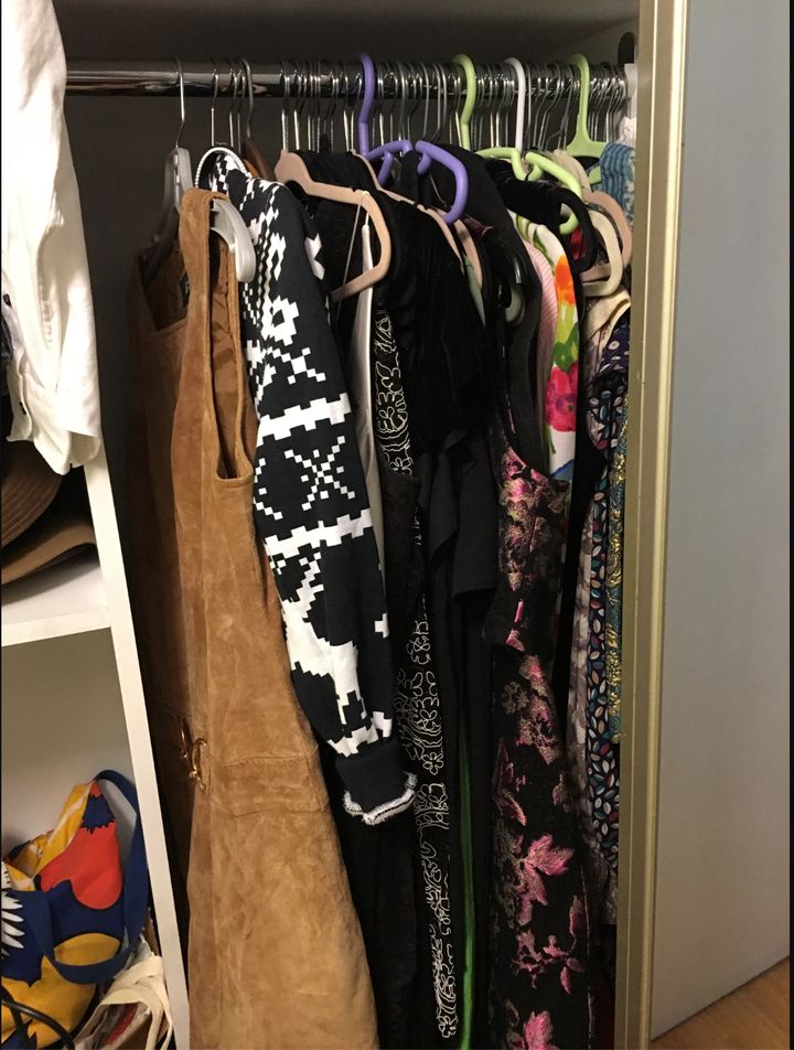 Can you spot the dress that now has a home? 