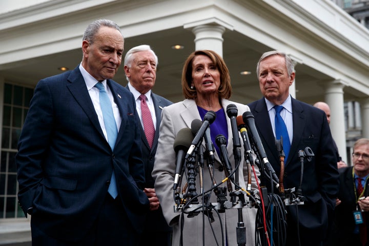 House Speaker Nancy Pelosi and Senate Minority Leader Chuck Schumer didn’t have to do much heavy lifting to undercut Tr