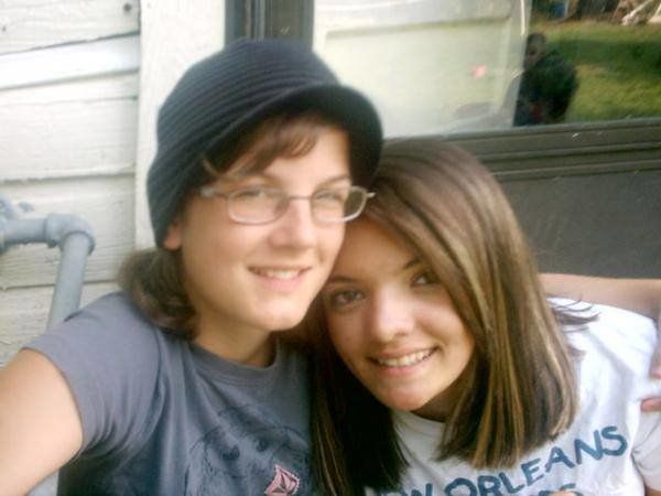 Our first picture as a couple, taken in 2007 on our one month dating "anniversary." 