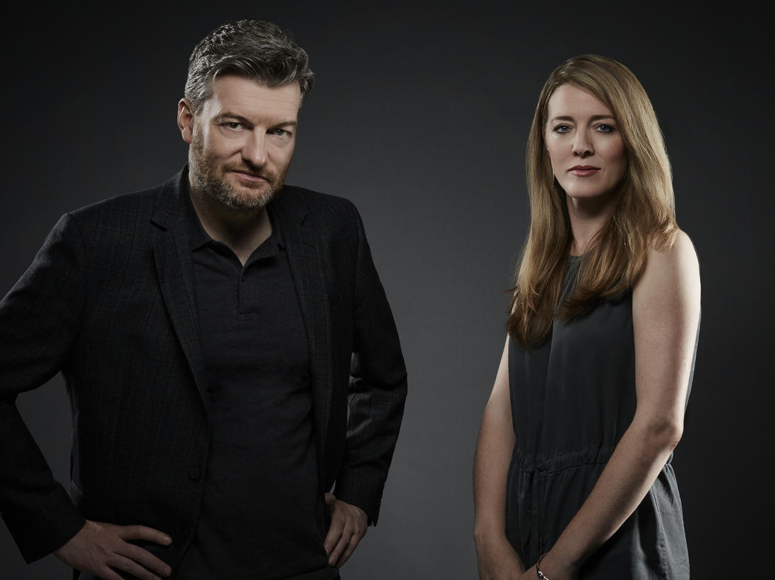 Charlie Brooker and Annabel Jones