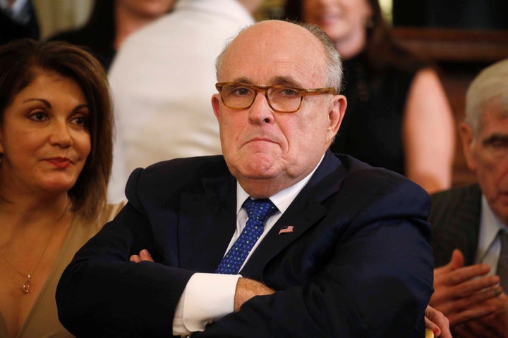 Rudy Giuliani, shown on July 9, 2018, has said that they would fight back if the special counsel tried to subpoena Trump.&nbs