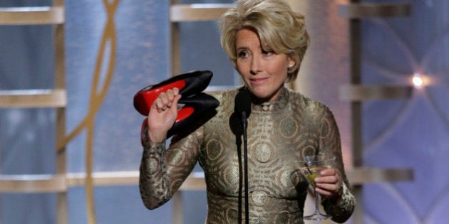 BEVERLY HILLS, CA - JANUARY 12: In this handout photo provided by NBCUniversal, Presenter Emma Thompson...