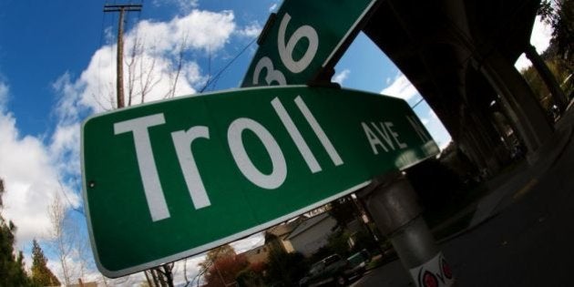 The street under the bridge is, of course, Troll Ave!