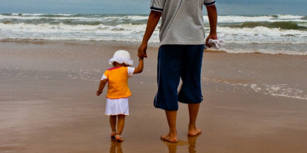 Antony and Lisa at Baga beach, Goa on rainy evening