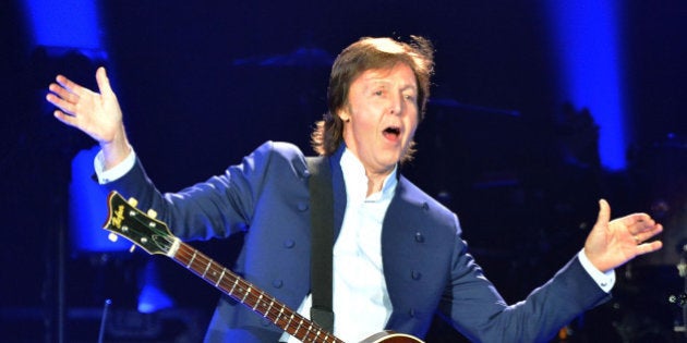 LONDON, ENGLAND - MAY 23: (STRICTLY EDITORIAL USE ONLY) Sir Paul McCartney performs live on stage at The O2 Arena on May 23, 2015 in London, England. (Photo by Jim Dyson/Getty Images)