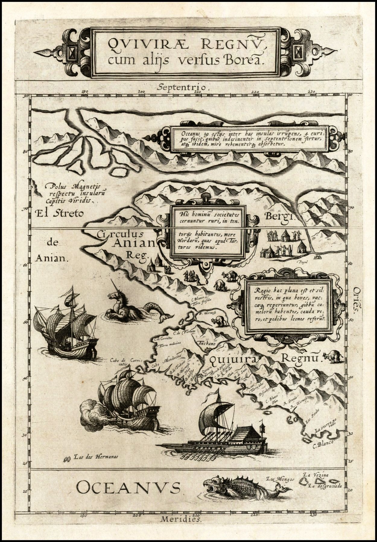 Τα μυθικά Στενά του Anian (Β. Αμερική) σε χάρτη του de Jode το 1593