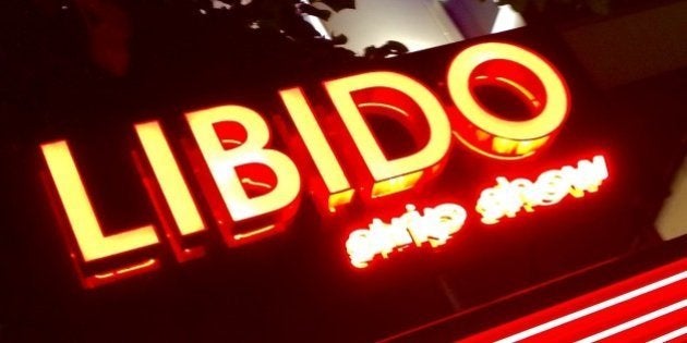 Libido Strip Show Neon Sign In Athens Greece 9/15/2014