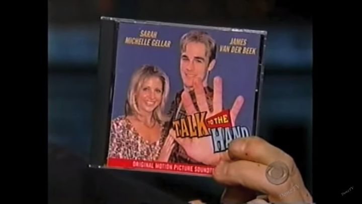 The CD for the fake movie “Talk to the Hand.”