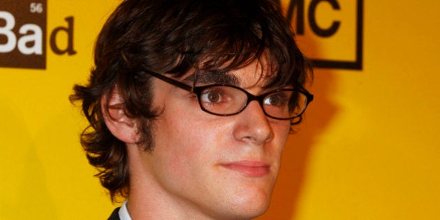 Actor RJ Mitte, star of AMC's drama television series 'Breaking Bad', poses as he arrives for the premiere screening for the show's fourth season in Hollywood, California June 28, 2011. REUTERS/Fred Prouser (UNITED STATES - Tags: ENTERTAINMENT)