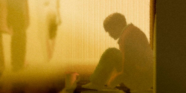 Conceptual illustration of homelessness and despair
