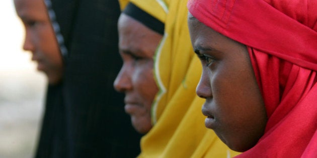 Returned refugee women look on at the State House camp December 3, 2004 in Hargeisa, the capital of Somaliland, an autonomous enclave which is unrecognised internationally. U.N. emergency relief coordinator Jan Egeland started a three-day trip to raise awareness on Somalia's problems saying the country's persistent violence drought and stream of refugees have created one of the world's forgotten humanitarian crises. REUTERS/Radu Sigheti RSS/AA
