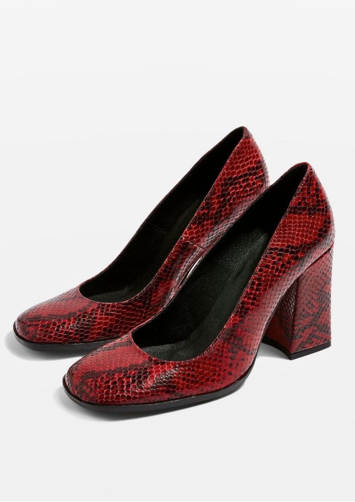 zebra print heels with red
