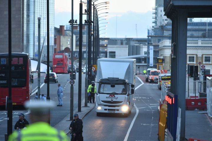 The van used in the attack.