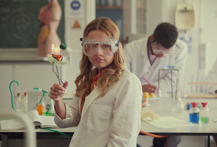 Aimee Lou Wood as Aimee Gibbs in "Sex Education." 