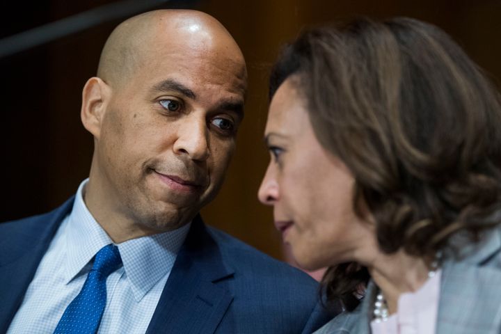 Sens. Cory Booker (D-N.J.) and Kamala Harris (D-Calif.), possible 2020 presidential contenders, have both voiced support for the idea of a Green New Deal.