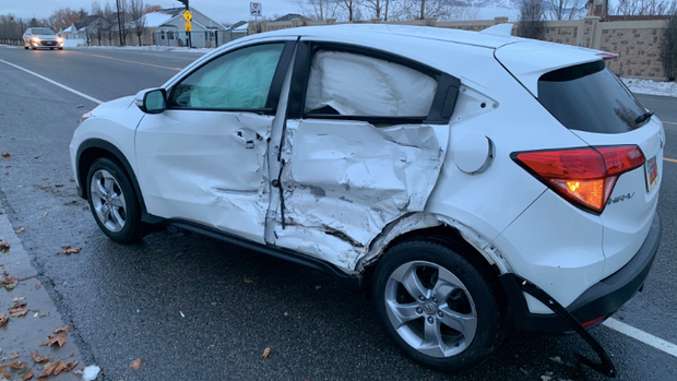 Layton Police Department tweeted photos of the collision.