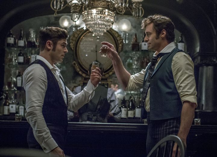 Zac Efron and Hugh Jackman in 'The Greatest Showman' 