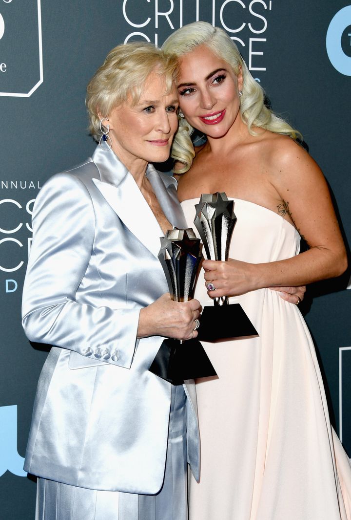 Glenn Close and Lady Gaga shared the Best Actress prize