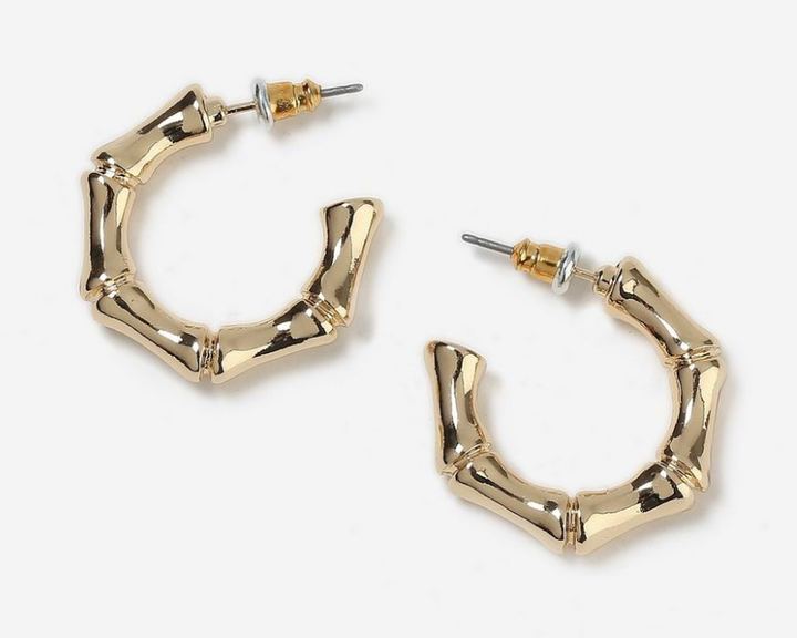 Simple Hinge Small Hoop Earrings in Gold | 20mm | Jewellery by Astrid & Miyu