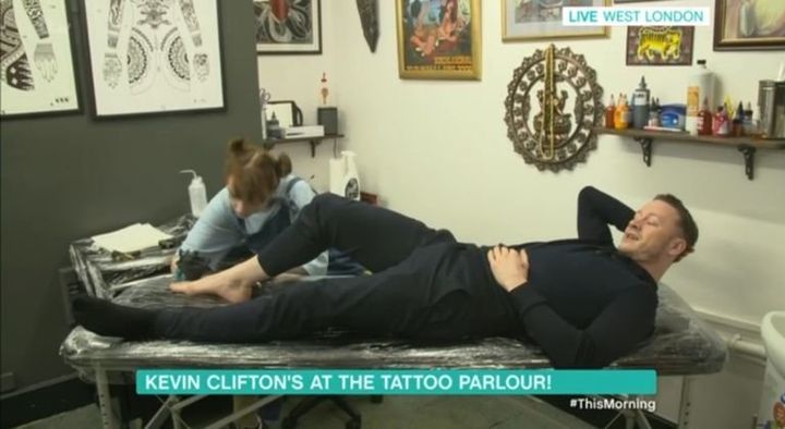 Kev got inked live on 'This Morning'.