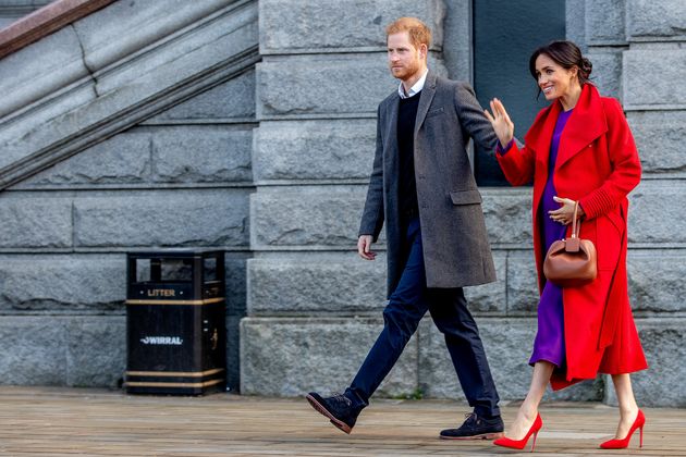 Britain's Prince Harry, Duke of Sussex and Meghan, Duchess of Sussex visit Birkenhead, Britain on Jan. 14. 