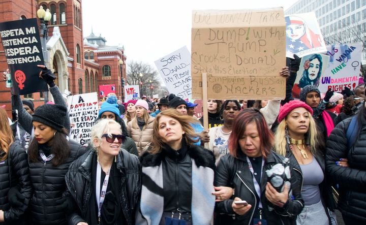 Vanessa Wruble (center), co-founder of the Women’s March on Washington and founder of March On at the Women’s March on Jan. 17, 2017. 
