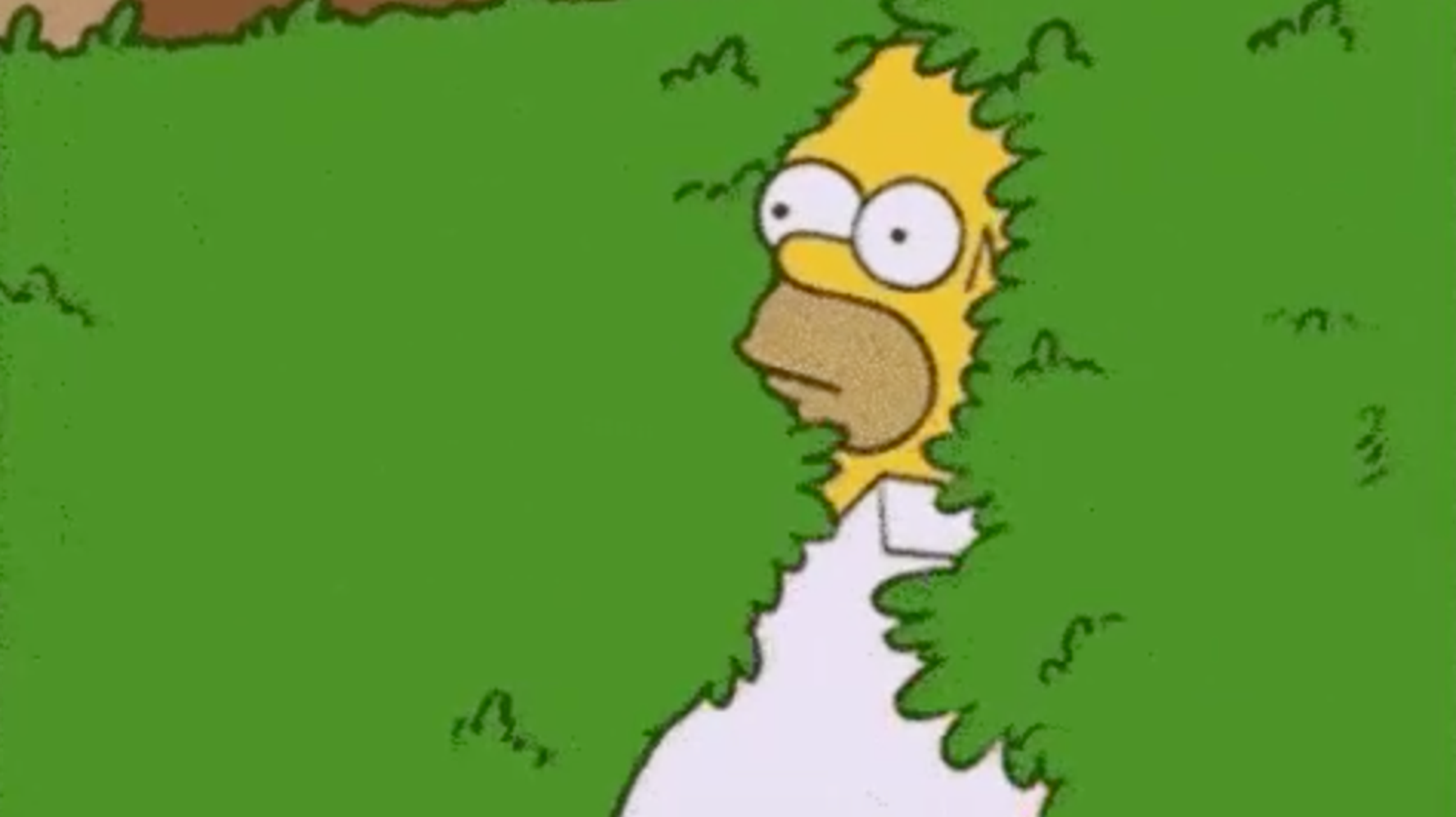 Homer Simpson Uses His Own 'Backing Into Bushes' GIF On 'The Simpsons