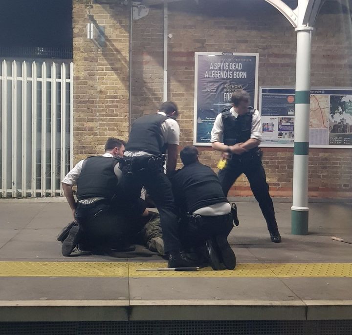 The man was detained by police on the platform at Tulse Hill.