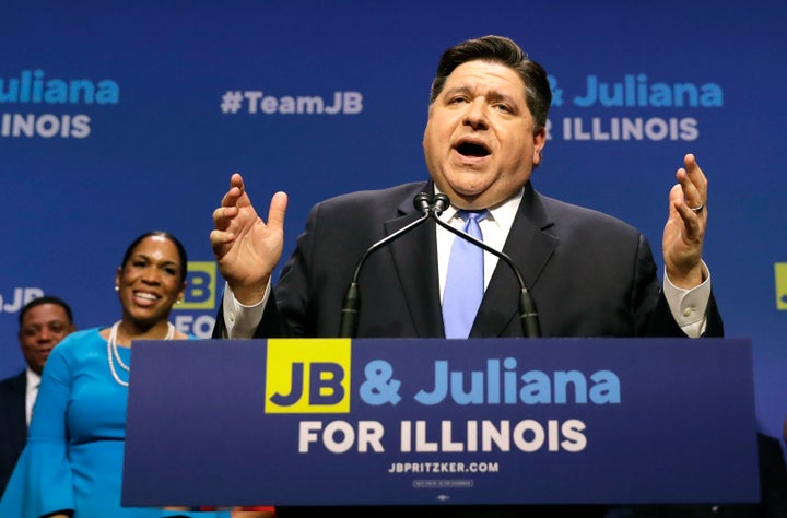 Democratic billionaire J.B. Pritzker became governor of Illinois on Monday. 