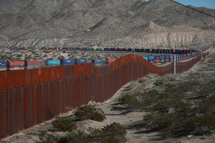 A part of the U.S. border barrier between El Paso and Ciudad Juárez, Mexico.