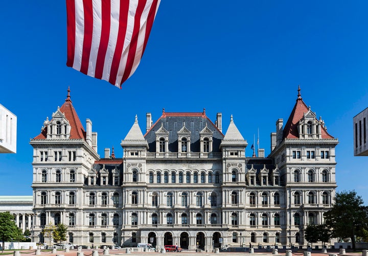 The New York State Capitol building in Albany, New York.