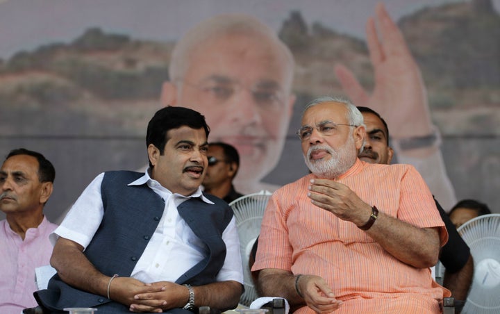 PM Modi with Nitin Gadkari in a file photo