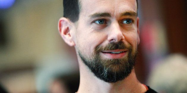 Jack Dorsey, chief executive officer of Square Inc., tours the floor of the New York Stock Exchange (NYSE) in New York, U.S., on Thursday, Nov. 19, 2015. Square Inc. jumped more than 60 percent after the mobile payments company priced its initial public offering low enough to entice skeptics as well as bulls who are confident in its growth prospects. Photographer: Yana Paskova/Bloomberg via Getty Images