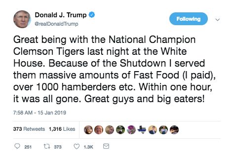 Trump's "hamberders" tweet