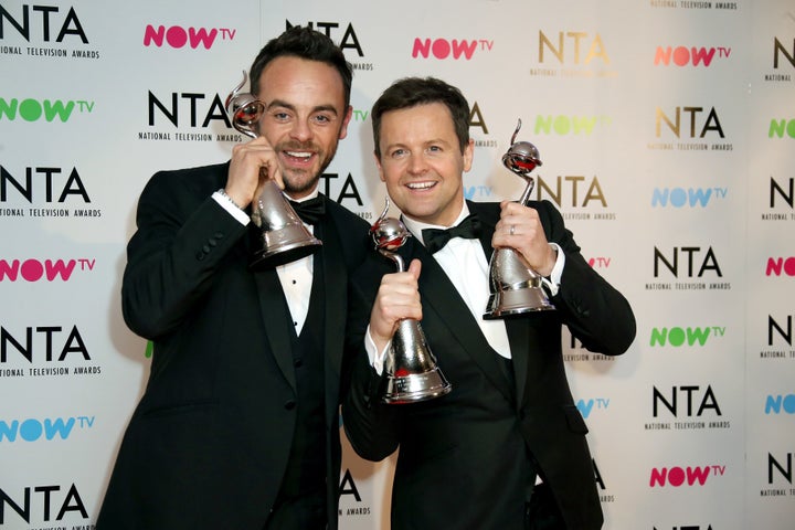 Ant and Dec at last year's NTAs