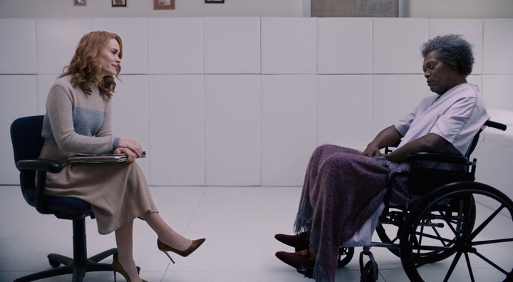 Sarah Paulson and Samuel L. Jackson in "Glass."