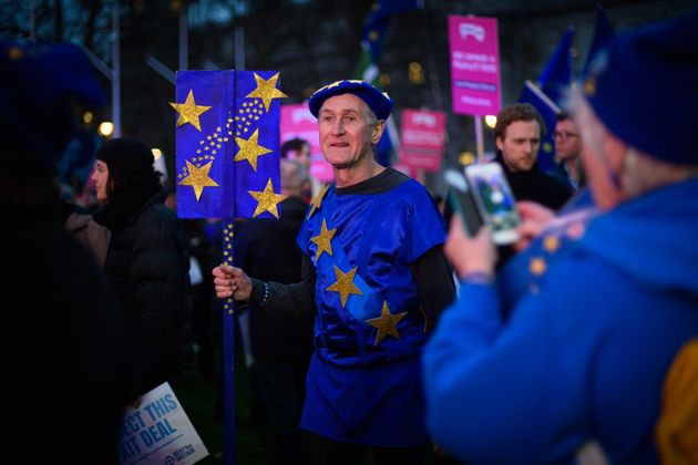 The People's Vote rally outside Westminster on Wednesday