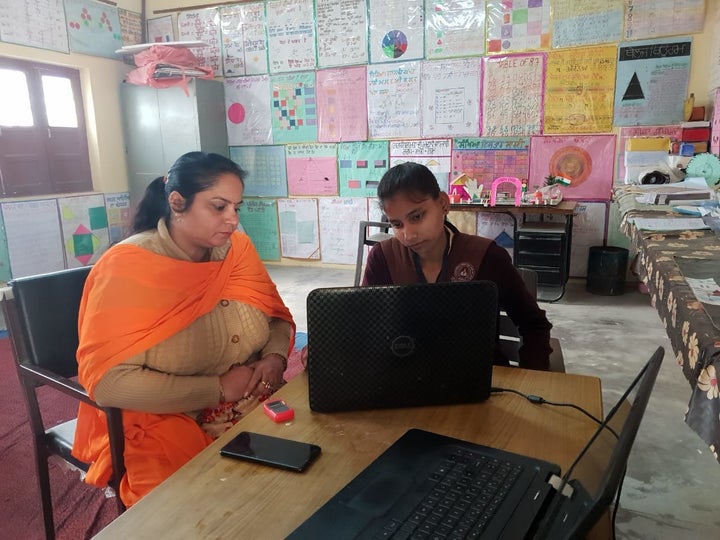 PMGDISHA exam in progress at a government school at village Jamsher Khas in Jalandhar district of Punjab.