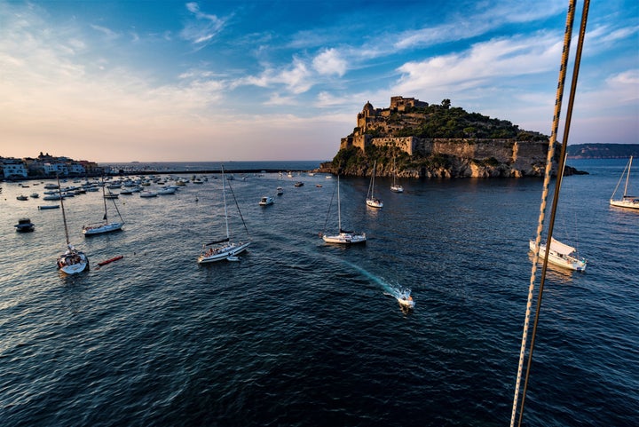 Ischia is a volcanic island in the Gulf of Naples.
