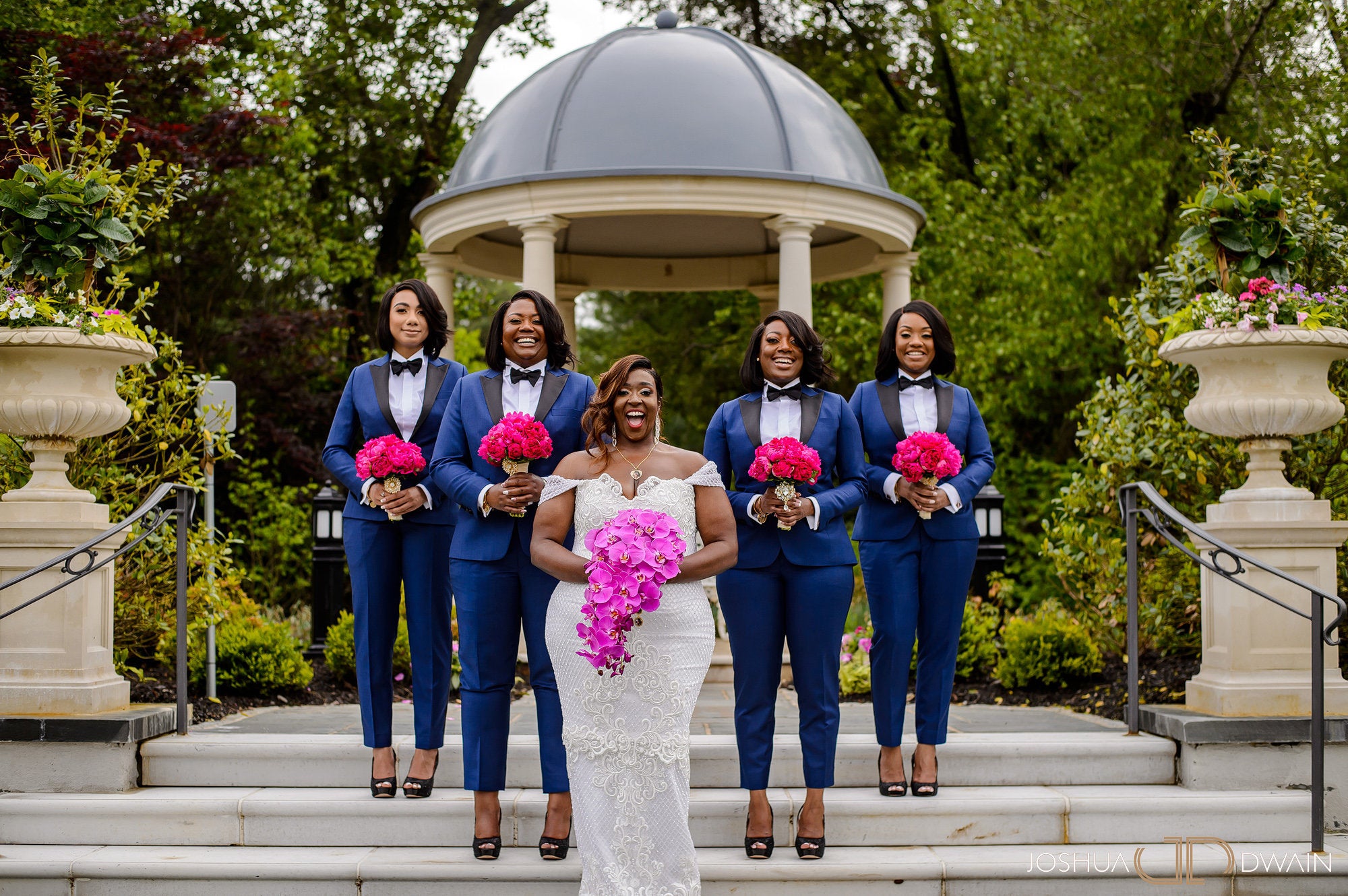 bridesmaids in trousers