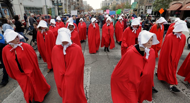 Participants in a women's march last year in Texas.