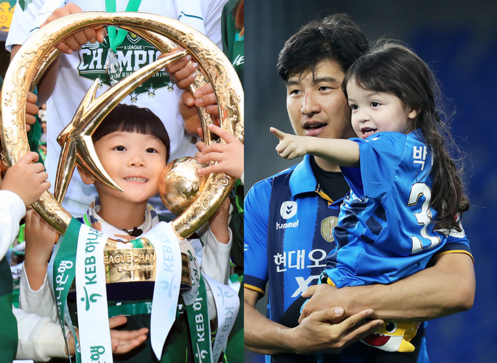 '슈퍼맨이 돌아왔다' 출연 중인 전북현대 이동국 선수의 아들 이시안군, 울산현대 박주호 선수와 박나은양